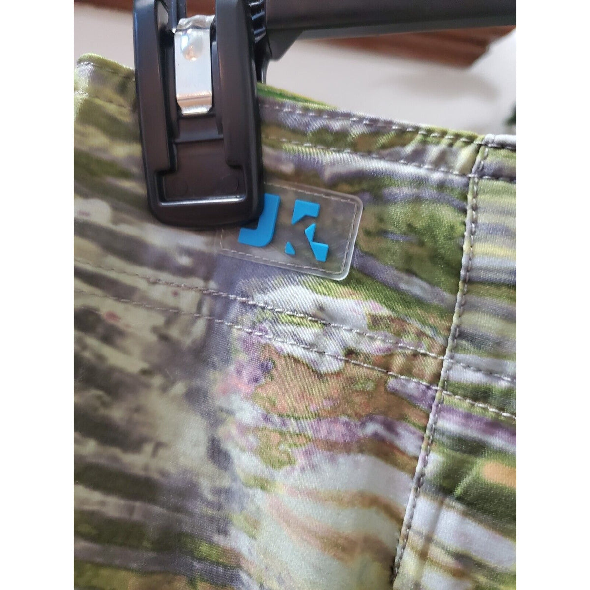 Just Keep Livin Men's Multicolor Polyester Logo Print Pull On Swimwear Shorts 30