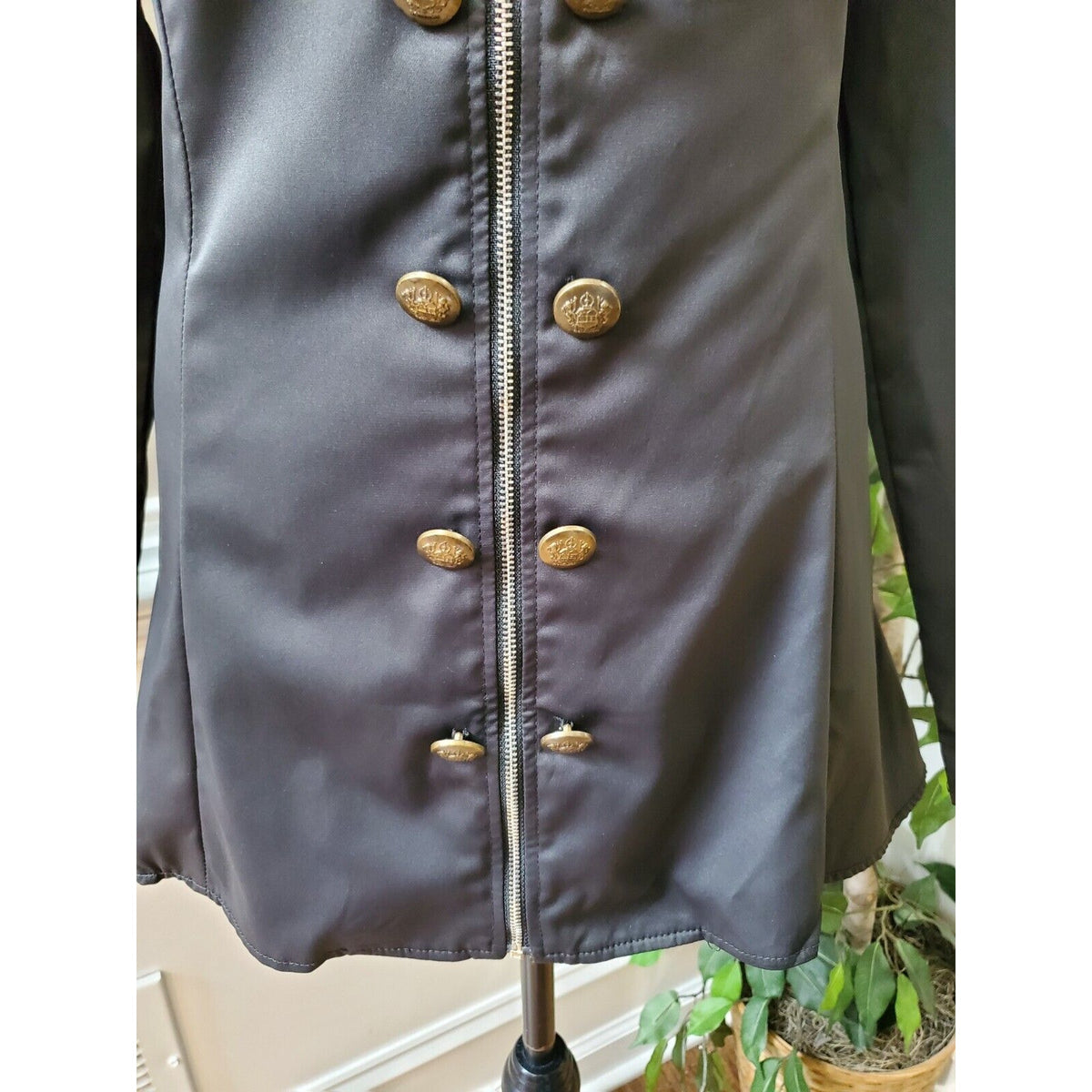 Dominion Women Black Long Sleeve Casual Front Full Zipper Jacket Blazer Size XL