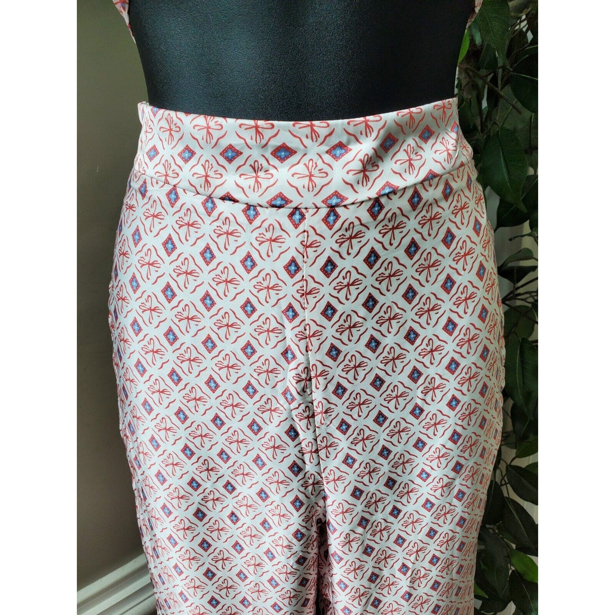 Shein Women's White & Red Polyester Halter Neck Top & Pant 2 Pcs Jumpsuit XS