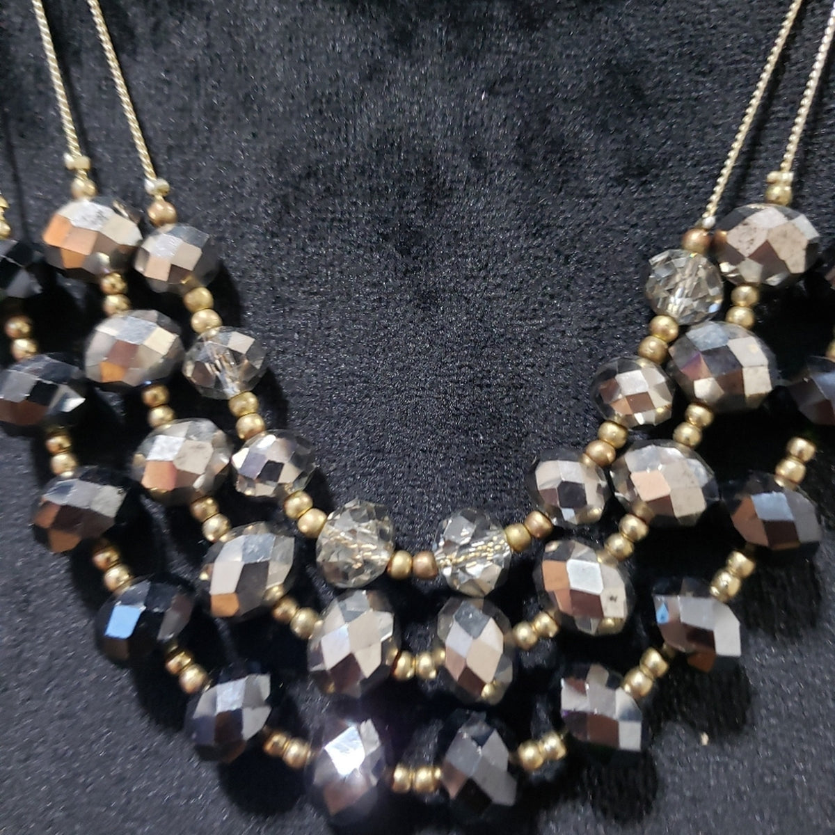 Triple Layer Beaded Multicolor Necklace