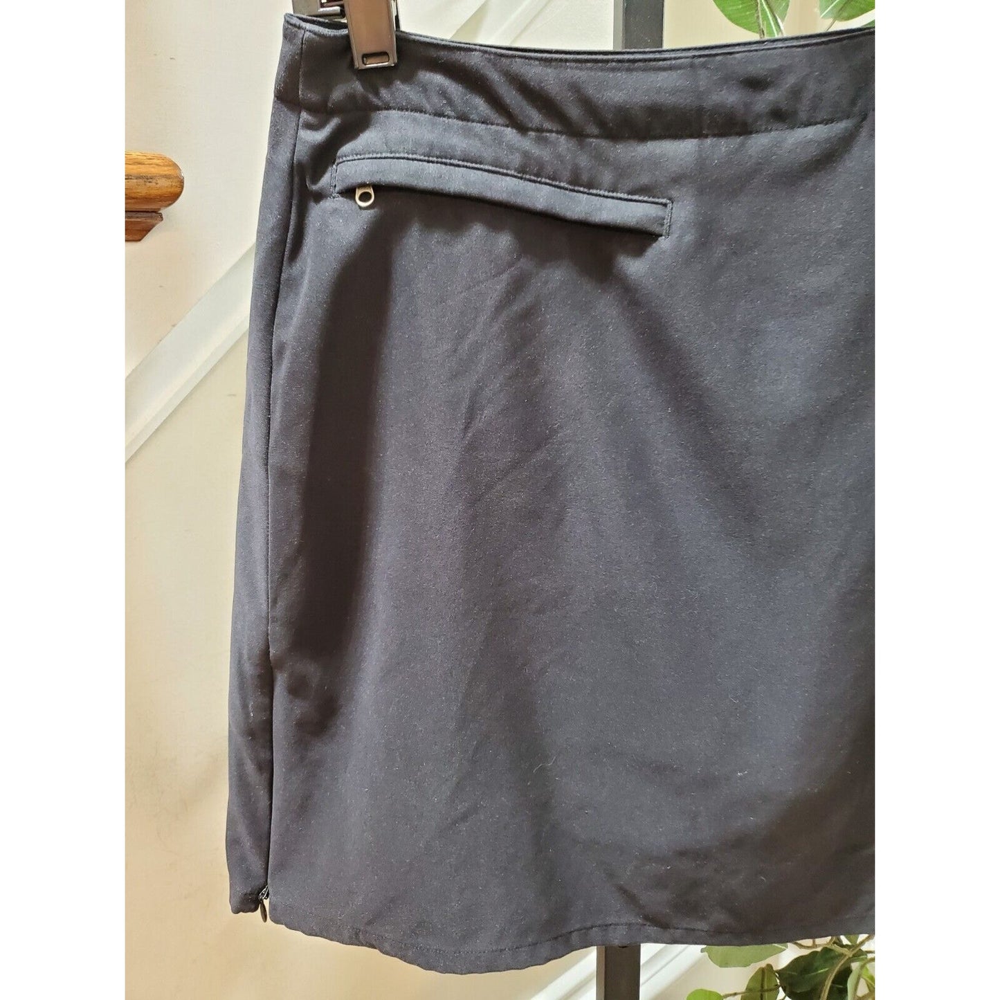Patagonia Women Black 100% Polyester Pencil & Straight Casual Mini Skirt Size 8