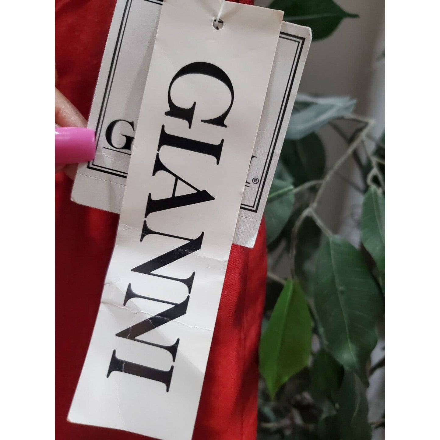 Gianni Women's Red Silk High Rise Straight Fit Trouser Casual Pant Size 12