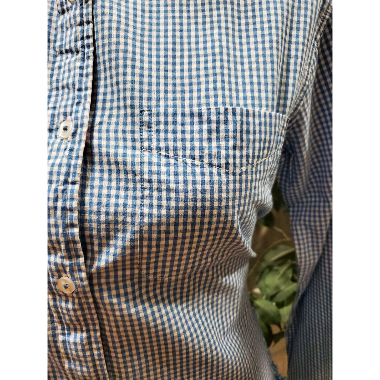 Tizzie Women's Blue 100% Cotton Collared Long Sleeve Button Down Shirt Size XS