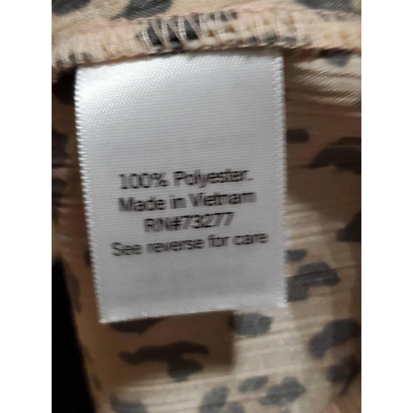 Nine West Women's Beige & Brown Polyester V-Neck Sleeveless Casual Shirt Size XL