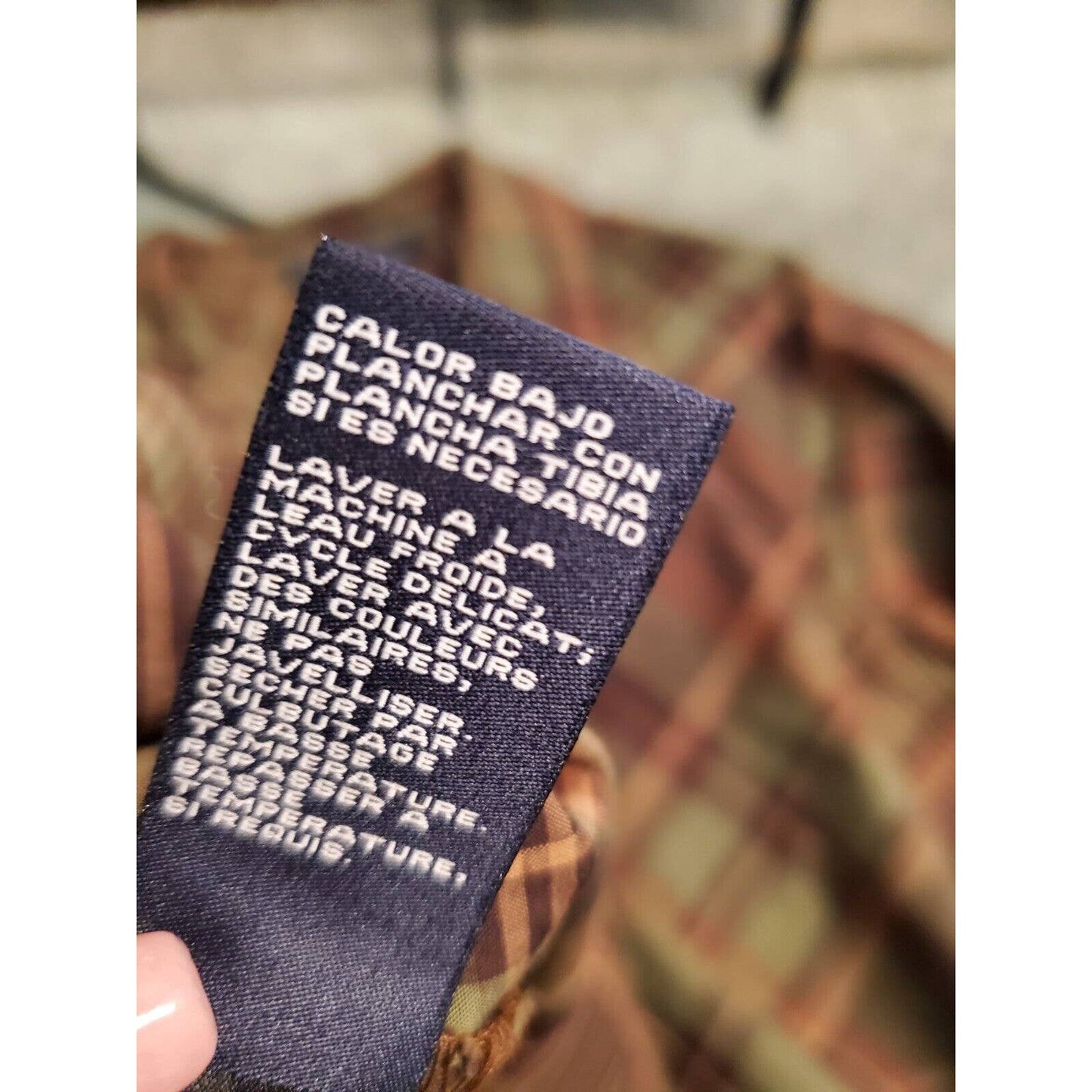 Jones New York Women Multicolor Cotton Collared Long Sleeve Button Down Shirt XL