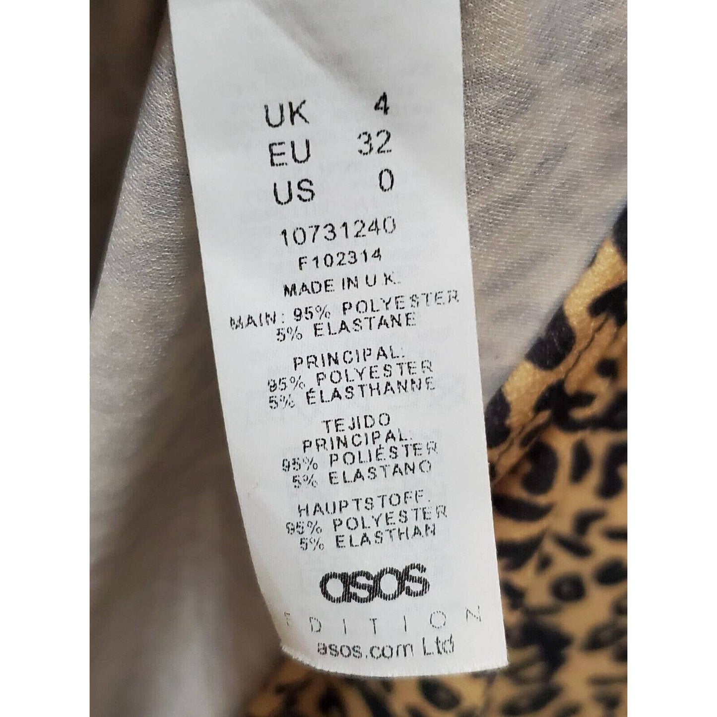 Asos Women's Brown Polyester Round Neck Long Sleeve Long Maxi Dress Zero Size