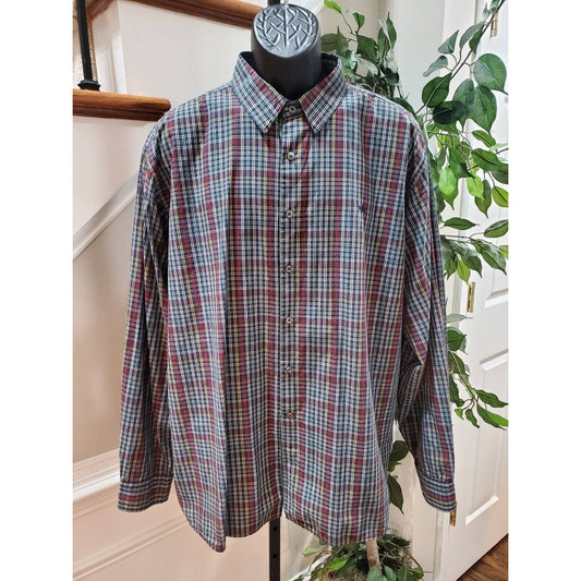 Russell Simmons Men Multicolor Cotton Collared Long Sleeve Button Down Shirt 3XL