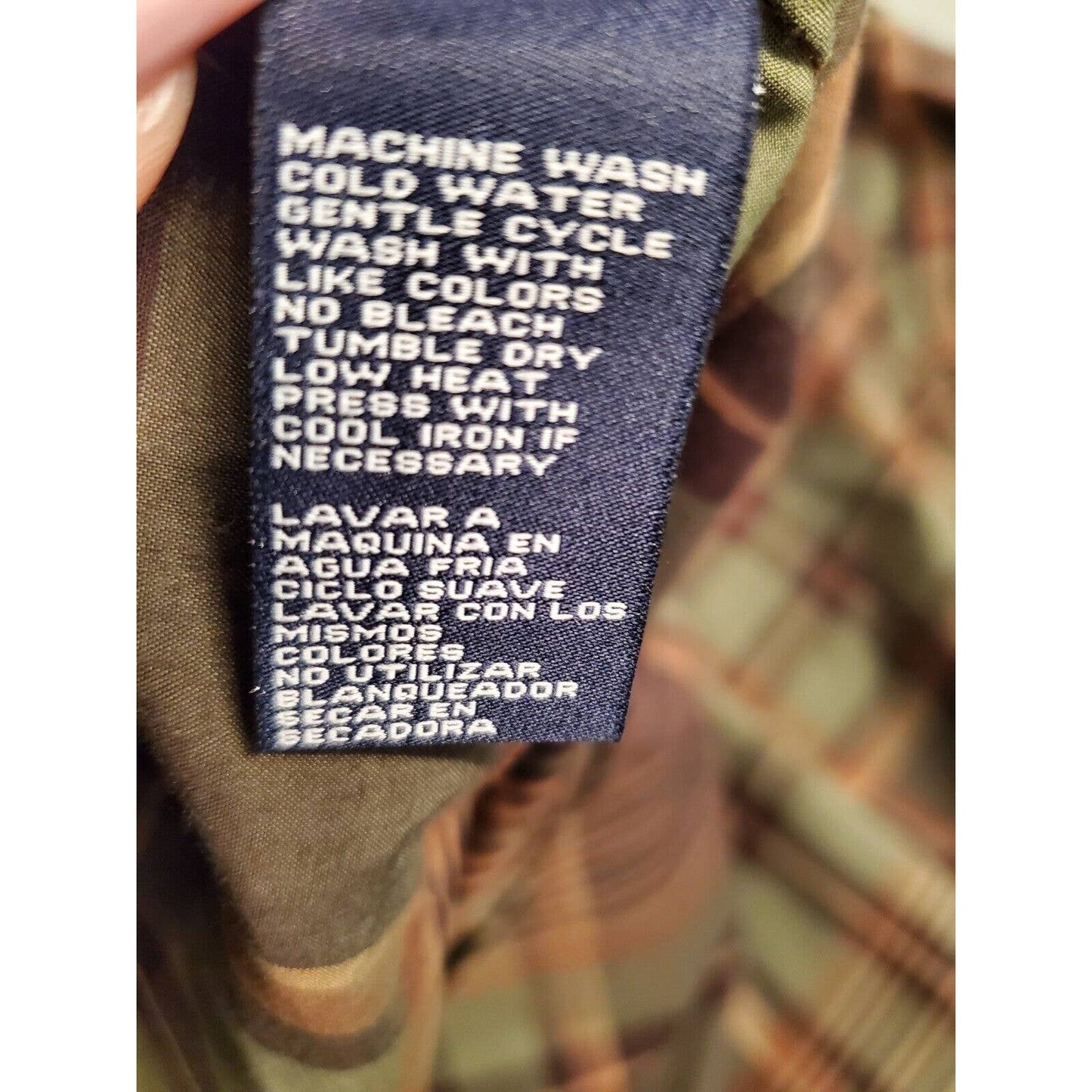 Jones New York Women Multicolor Cotton Collared Long Sleeve Button Down Shirt XL