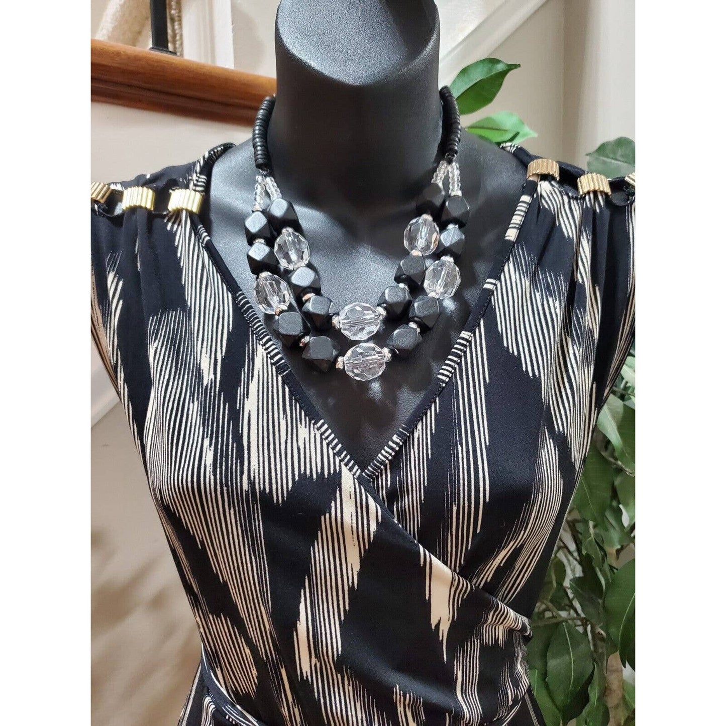 Worthington Women's Black Polyester V-Neck Sleeveless Long Maxi Dress Size XS