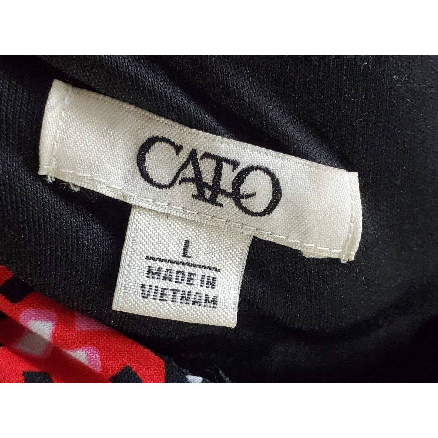 Cato Women White & Black Polyester Scoop Neck Sleeveless Long Maxi Dress Size L