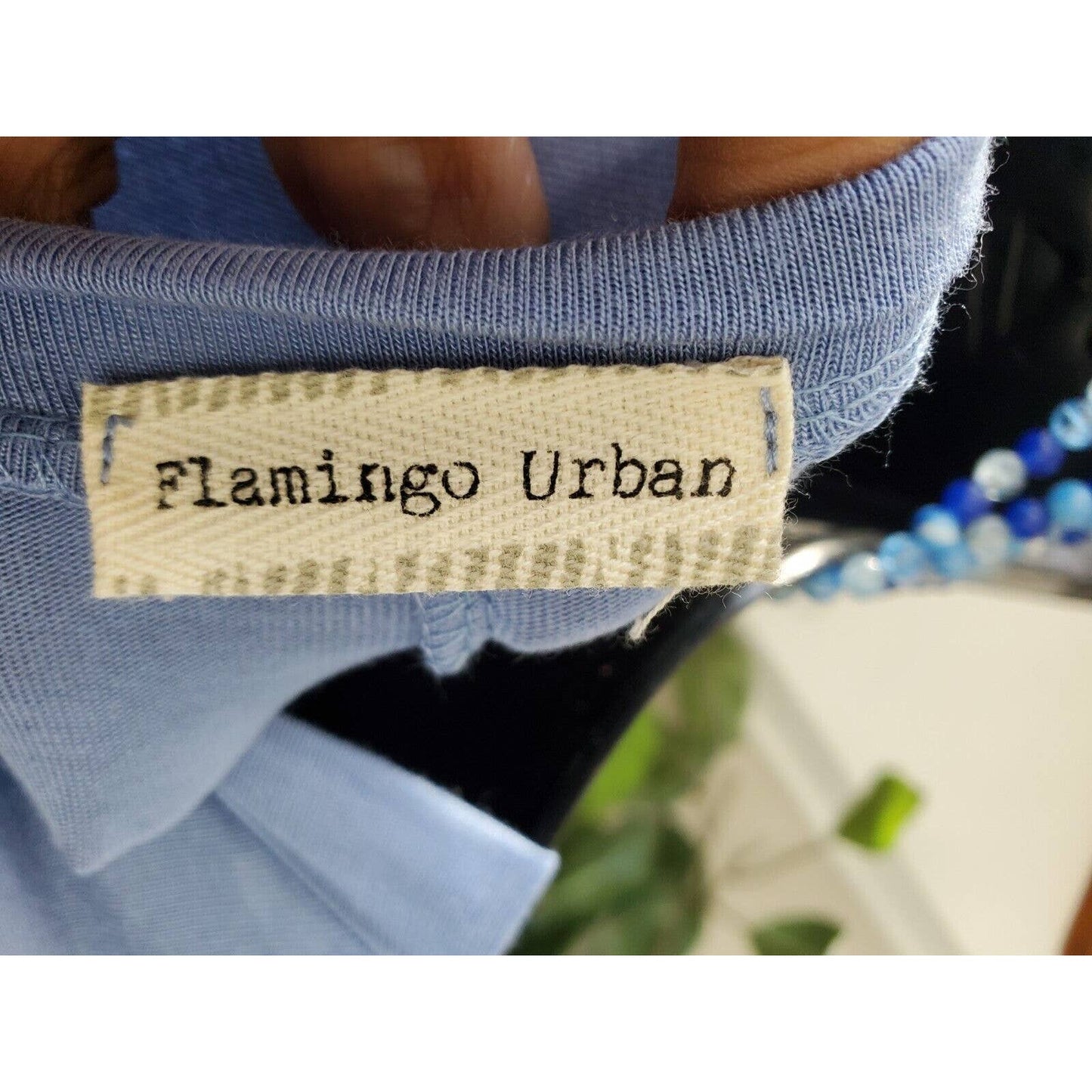 Flamingo Urban Women's Blue Rayon Round Neck Long Sleeve Long Maxi Dress Size S