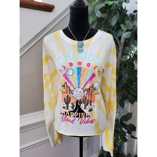 No Boundaries Multicolor Polyester Long Sleeve Round Neck Pullover Shirt XXL