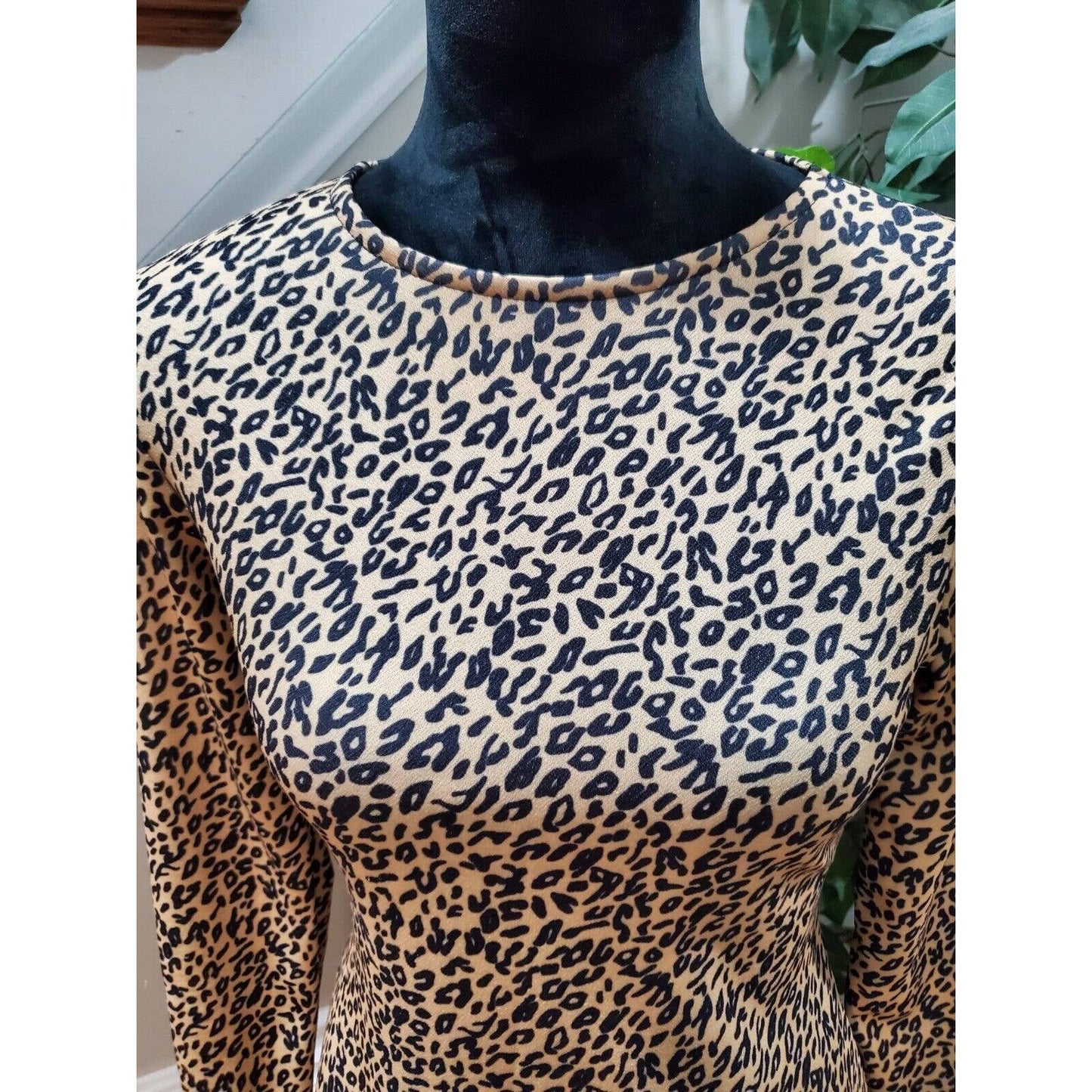 Asos Women's Brown Polyester Round Neck Long Sleeve Long Maxi Dress Zero Size