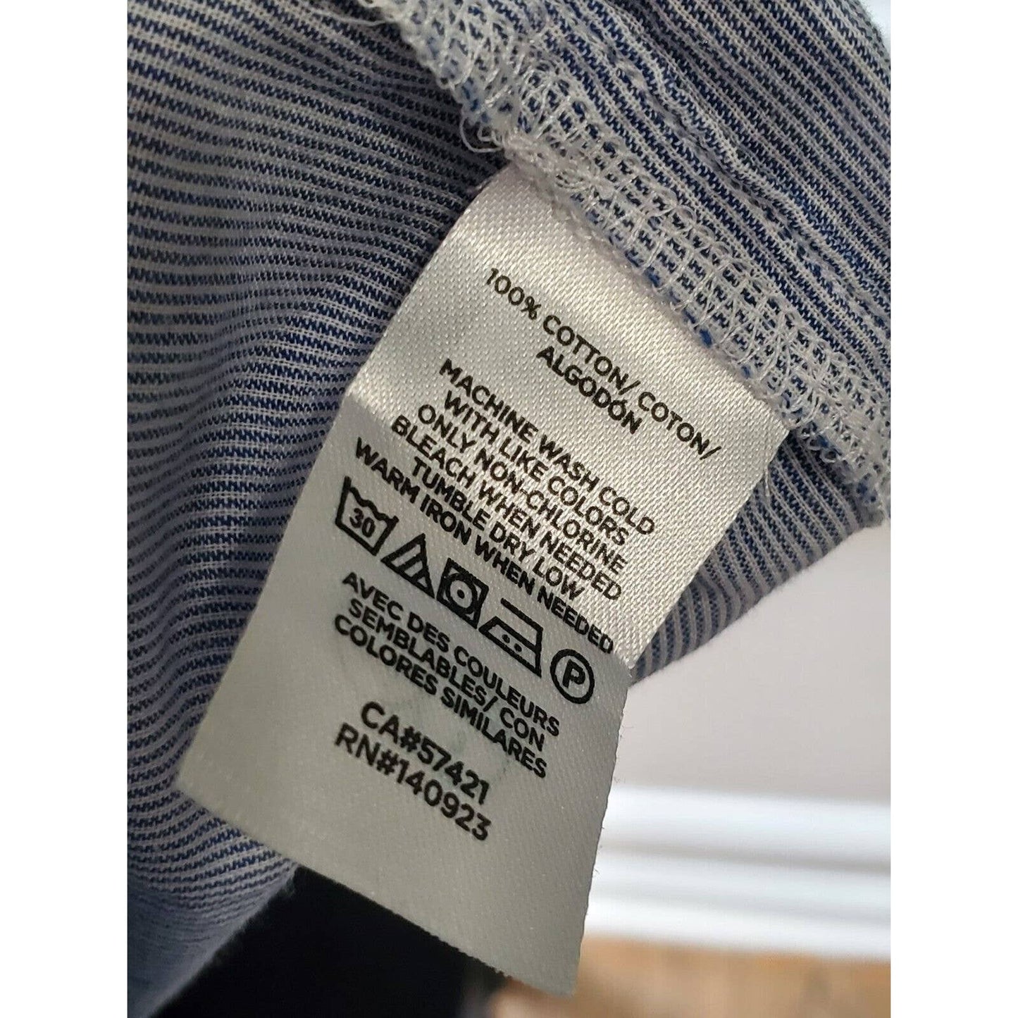 Loft Women's Blue 100% Cotton Collared Long Sleeve Button Down Casual Shirt L