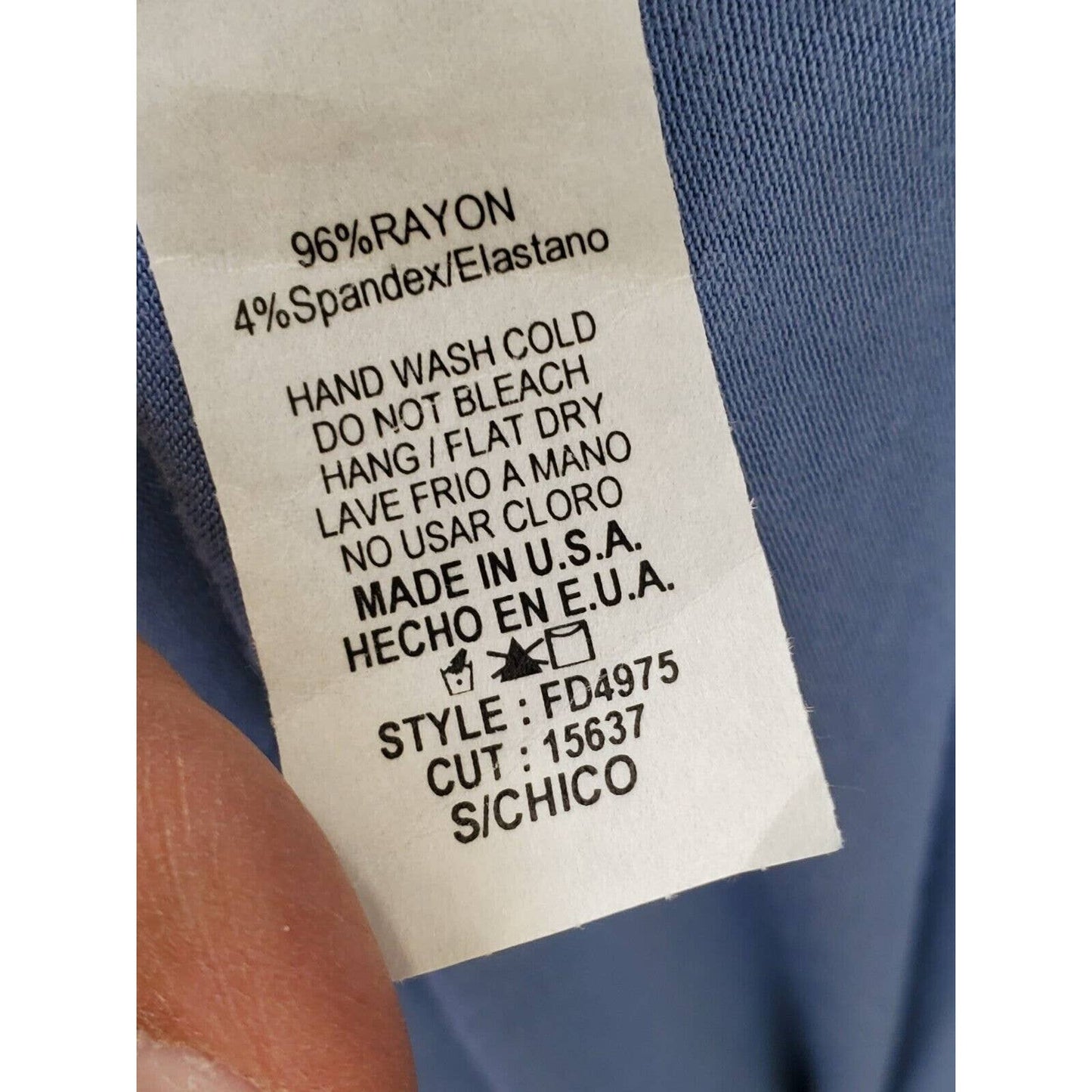 Flamingo Urban Women's Blue Rayon Round Neck Long Sleeve Long Maxi Dress Size S